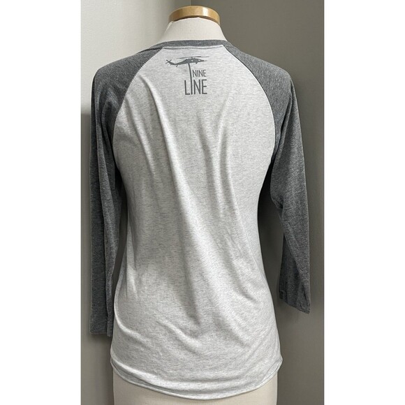 Nine Line Apparel Ladies S Grit & Grace Three-Quarter Sleeve Reglan Baseball Tee - Picture 3 of 6